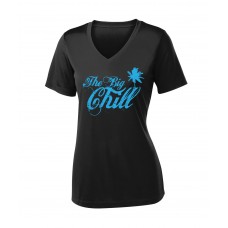 The Big Chill Ladies Short Sleeve Sport-Tek V-Neck T-Shirt - Black